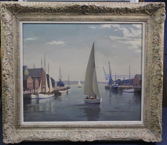 Leslie Kent (1890-1980) Poole Quay, 20 x 24in.